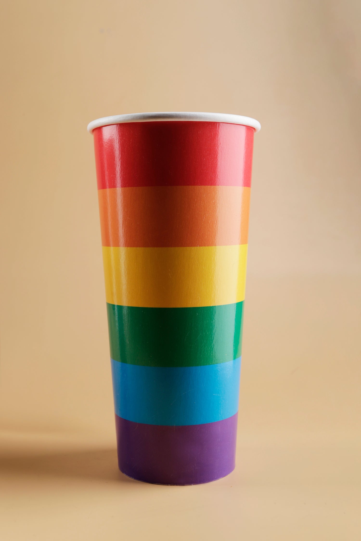 Rainbow Striped Tumbler coffee mug